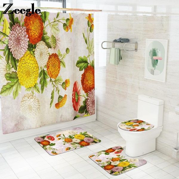 zeegle pastoral style shower room mat bathroom carpet rug and curtain set flannel toilet absorbent non-slip foot bath mats
zeegle pastoral style shower room mat bathroom carpet rug and curtain set flannel toilet absorbent non-slip foot bath mats