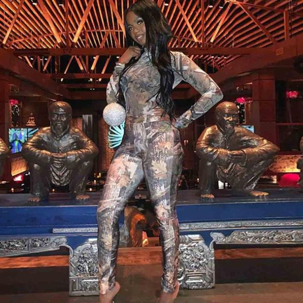 mesh aesthetic print co-ord set women bodysuit+leggings skinny streetwear two piece outfits female party clubwear women's tracksuits, Gray
mesh aesthetic print co-ord set women bodysuit+leggings skinny streetwear two piece outfits female party clubwear women's tracksuits, Gray