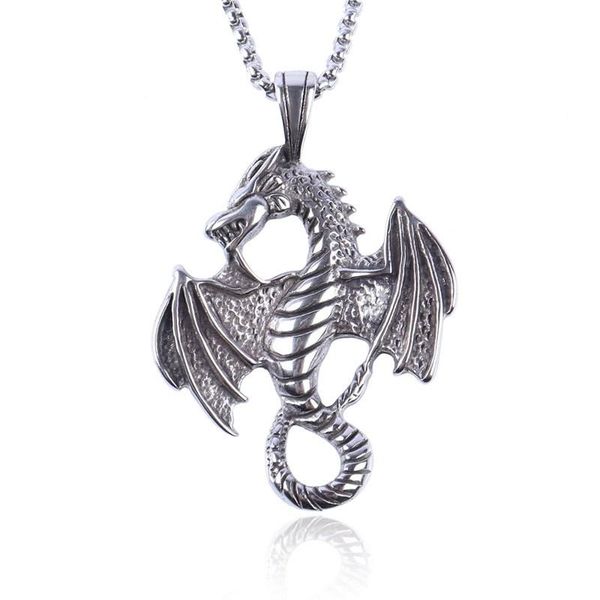 pendant necklaces men's necklace stainless steel black dragon flame color leather chain choker punk jewelry, Silver
pendant necklaces men's necklace stainless steel black dragon flame color leather chain choker punk jewelry, Silver