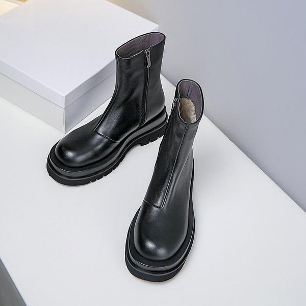 ankle boots eva bottom 5.5 cm cow leather platform shoes simple design zipper women quality winter footwear, Black
ankle boots eva bottom 5.5 cm cow leather platform shoes simple design zipper women quality winter footwear, Black