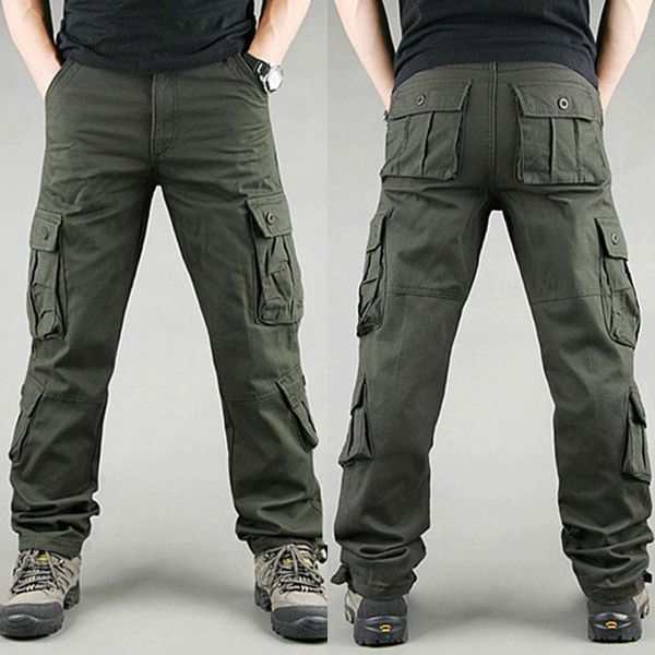 men's pants fashion male casual trousers men work cargo army pure color long overalls pockets tactical longs, Black
men's pants fashion male casual trousers men work cargo army pure color long overalls pockets tactical longs, Black