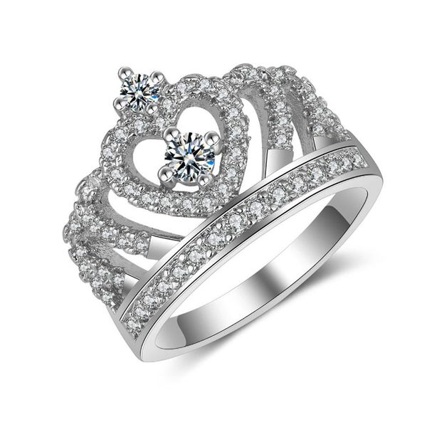 2021 multistyle new women crown tiara zircon finger ring gold rose gold gift ring for love friends fashion jewelry accessories, Silver
2021 multistyle new women crown tiara zircon finger ring gold rose gold gift ring for love friends fashion jewelry accessories, Silver
