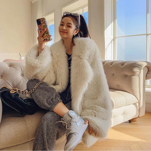 women's fur & faux women 2021 autumn winter fashion coat female fake jacket outerwear plush thick warm ladies overcoat z725, Black
women's fur & faux women 2021 autumn winter fashion coat female fake jacket outerwear plush thick warm ladies overcoat z725, Black