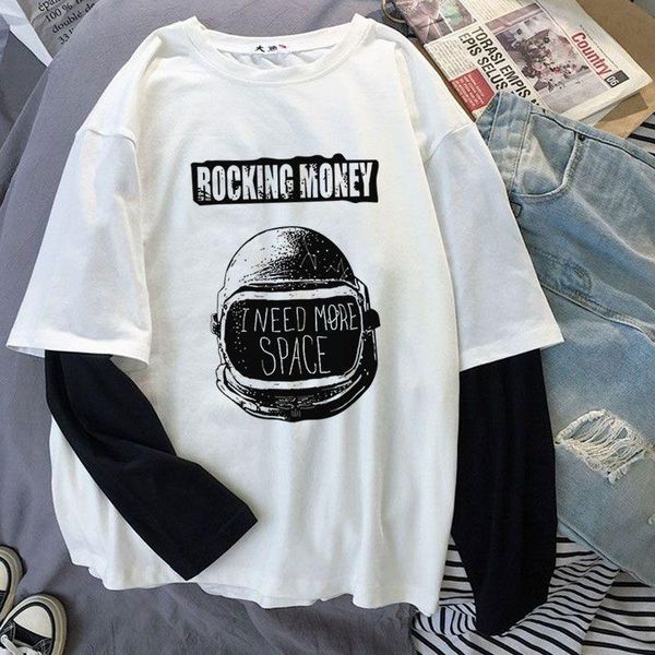 men's t-shirts harajuku printed t-shirt fake two pieces of 2021 spring autumn korean trend loose casual long-sleeved sweater, White;black
men's t-shirts harajuku printed t-shirt fake two pieces of 2021 spring autumn korean trend loose casual long-sleeved sweater, White;black