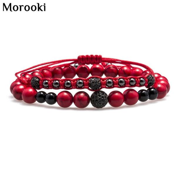 morooki 2pcs/set red natural stone beads male bracelet micro cz bead woven female braiding macrame cord men charm bracelets, Golden;silver
morooki 2pcs/set red natural stone beads male bracelet micro cz bead woven female braiding macrame cord men charm bracelets, Golden;silver