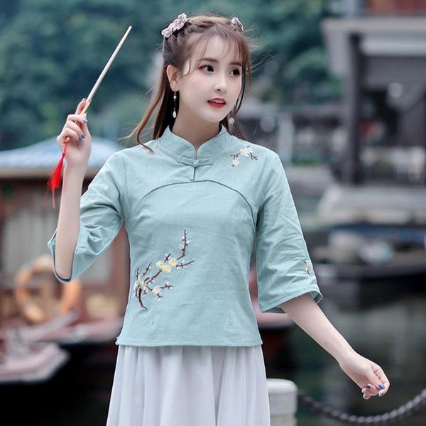 ethnic clothing embroidery flower women tang shirt mandarin collar chinese style hanfu elegant slim suit female cheongsam top, Red
ethnic clothing embroidery flower women tang shirt mandarin collar chinese style hanfu elegant slim suit female cheongsam top, Red