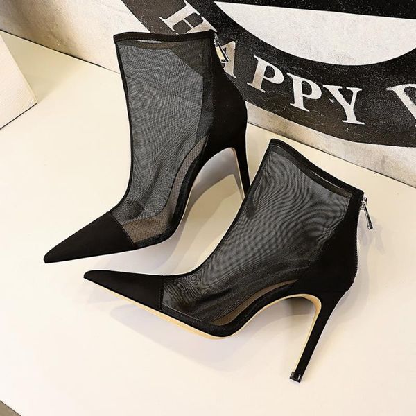 boots bigtree spring autumn mesh ankle women pointed toe stiletto heels fashion zip ladies party shoes size 34-40, Black
boots bigtree spring autumn mesh ankle women pointed toe stiletto heels fashion zip ladies party shoes size 34-40, Black