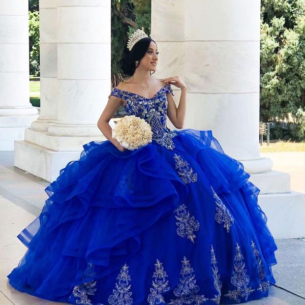 blue beaded ball gown quinceanera dresses sequined off the shoulder prom gowns tiered sweep train tulle sweet 15 masquerade dress, Blue;red
blue beaded ball gown quinceanera dresses sequined off the shoulder prom gowns tiered sweep train tulle sweet 15 masquerade dress, Blue;red
