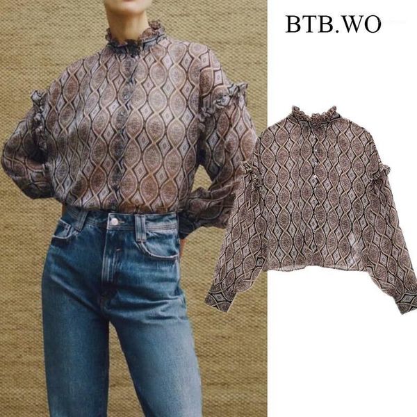 btb.wo women fashion ruffled blouses 2021 v neck floral print lady long sleeve shirt see through ladies chic women's & shirts, White
btb.wo women fashion ruffled blouses 2021 v neck floral print lady long sleeve shirt see through ladies chic women's & shirts, White