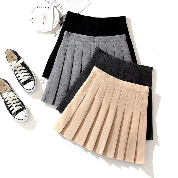 skirt high waist female mini short woolen autumn winter harajuku women skirts cute pleated punk style, Black
skirt high waist female mini short woolen autumn winter harajuku women skirts cute pleated punk style, Black