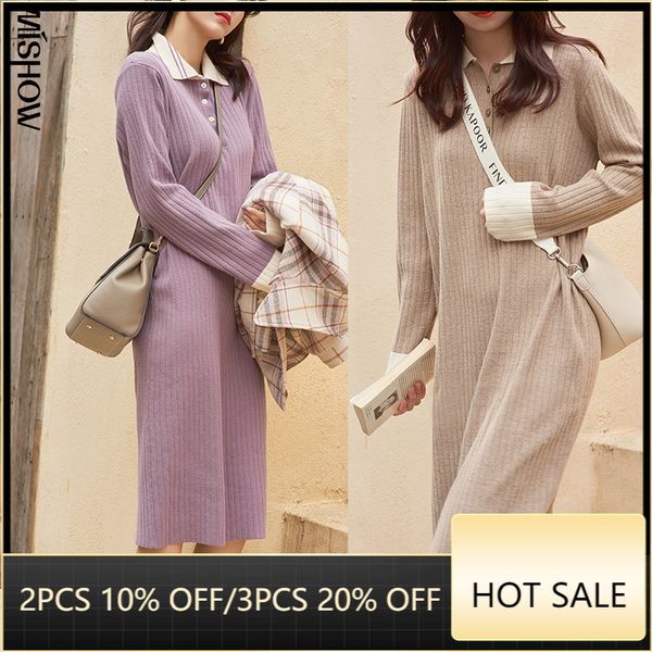 MISHOW 2021 Winter Dresses For Women Casual Solid High Waist Knitwear Fashion Turn Down Collar Fashion Vestidos MX20D5796, Gray
MISHOW 2021 Winter Dresses For Women Casual Solid High Waist Knitwear Fashion Turn Down Collar Fashion Vestidos MX20D5796, Gray