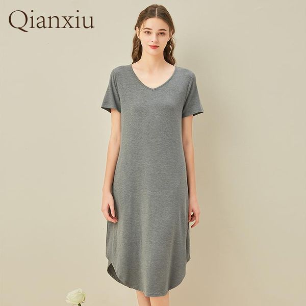 the summer comfortable soft simple fashion women's home dress large loose nightdress212107 sleepwear, Black;red
the summer comfortable soft simple fashion women's home dress large loose nightdress212107 sleepwear, Black;red