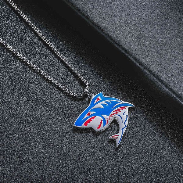 fashion brand jewelry men's and women's personality hip hop titanium steel shark element versatile pendant, Silver
fashion brand jewelry men's and women's personality hip hop titanium steel shark element versatile pendant, Silver