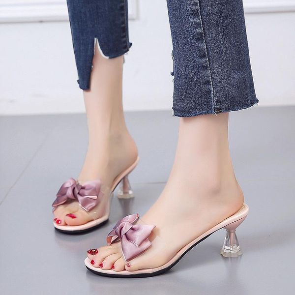 slippers 2021 summer women sweet beauty bow high heels shoes woman fish mouth outside women's brand cute flip flops, Black
slippers 2021 summer women sweet beauty bow high heels shoes woman fish mouth outside women's brand cute flip flops, Black