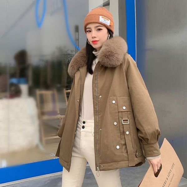 women's fur & faux 2021 winter bladder mao really collars removable long in haining coat sent to overcome the female, Black
women's fur & faux 2021 winter bladder mao really collars removable long in haining coat sent to overcome the female, Black