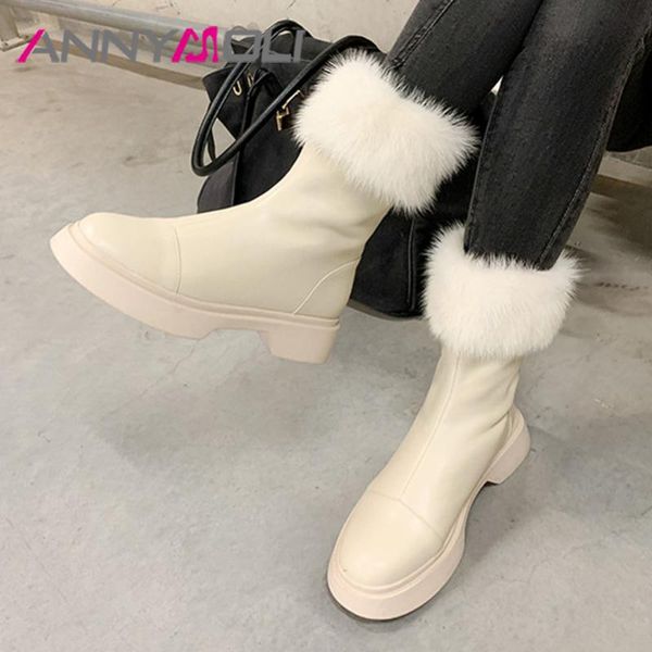 boots annymoli genuine leather ankle woman med heel snow platform block short zip female shoes winter beige 43, Black
boots annymoli genuine leather ankle woman med heel snow platform block short zip female shoes winter beige 43, Black