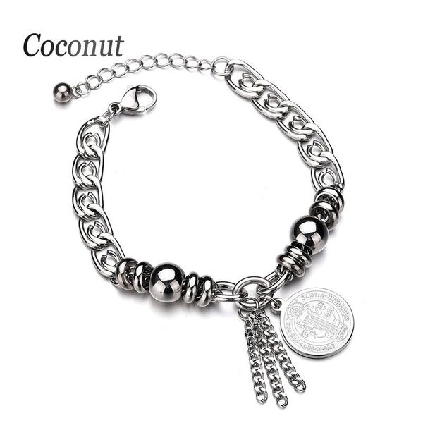 charm bracelets round jesus pendant for women men stainless steel hand chain christianity religion tassel jewelry, Golden;silver
charm bracelets round jesus pendant for women men stainless steel hand chain christianity religion tassel jewelry, Golden;silver