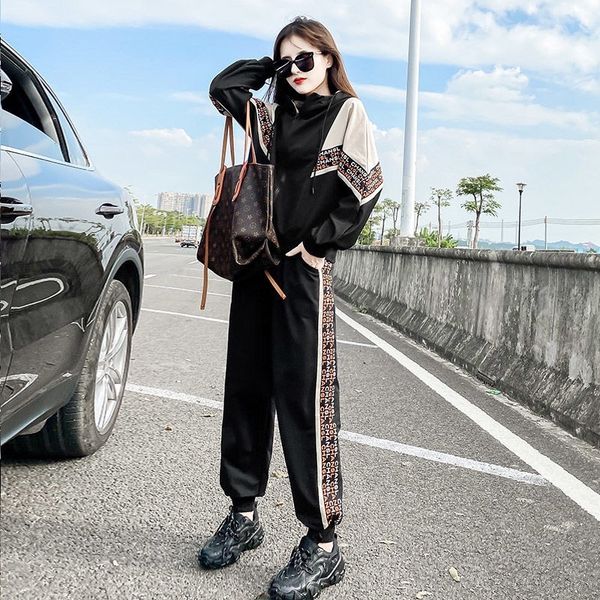tracksuits fashion sport suit leisure women's 2021 fried street network red temperament sportswear two piece set of brand, Gray
tracksuits fashion sport suit leisure women's 2021 fried street network red temperament sportswear two piece set of brand, Gray