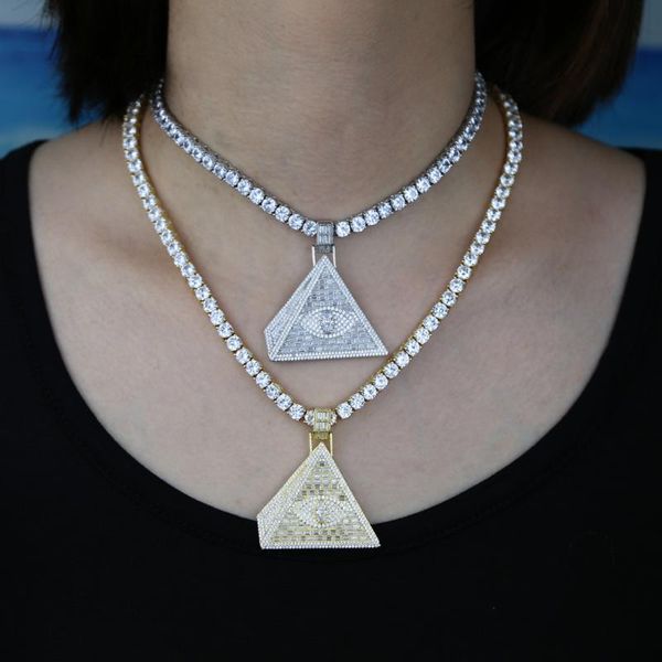 chokers wholesale women 5mm cz tennis chain triangle pyramid iced out masonic illuminati eye pendants necklaces for jewelry, Golden;silver
chokers wholesale women 5mm cz tennis chain triangle pyramid iced out masonic illuminati eye pendants necklaces for jewelry, Golden;silver