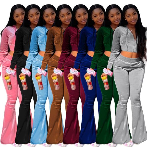 women's two piece pants casaul women velvet set hooded zipper jacket coat and long sportsuit macthing suit outfit, White
women's two piece pants casaul women velvet set hooded zipper jacket coat and long sportsuit macthing suit outfit, White