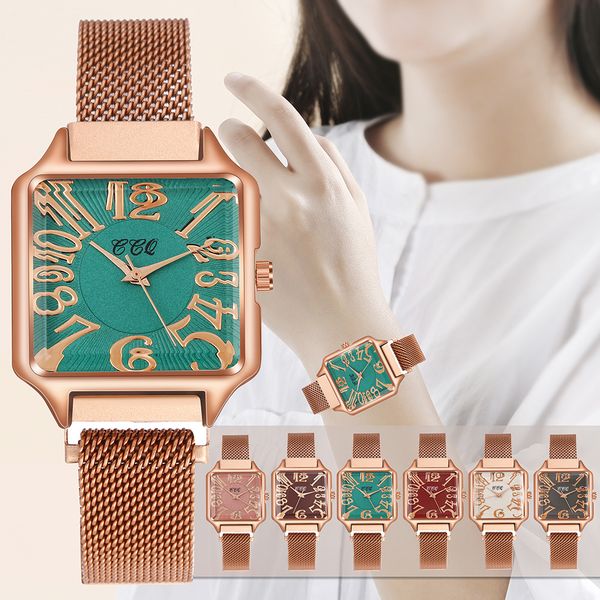 rose gold women watch luxury magnetic mesh band design lady wristwatch big numeral female clock for gift, Slivery;brown
rose gold women watch luxury magnetic mesh band design lady wristwatch big numeral female clock for gift, Slivery;brown