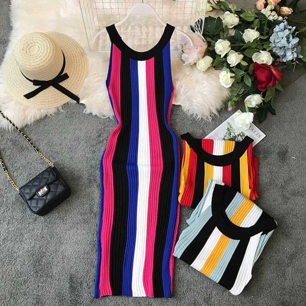 casual dresses gagarich striped fashion women spring summer robe femme bodycon sweater dress sleeveless stretch knitted vestidos, Black;gray
casual dresses gagarich striped fashion women spring summer robe femme bodycon sweater dress sleeveless stretch knitted vestidos, Black;gray