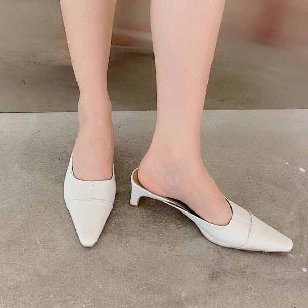 slippers women brown/beige/white solid color summer sandals slip on thick mid heels elegant pumps size 35-39, Black
slippers women brown/beige/white solid color summer sandals slip on thick mid heels elegant pumps size 35-39, Black