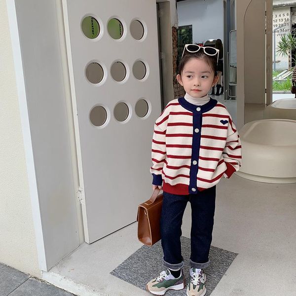 jackets girl's cardigan 2021 autumn korean style western striped wool knitted coat for girls and winter fashion, Blue;gray
jackets girl's cardigan 2021 autumn korean style western striped wool knitted coat for girls and winter fashion, Blue;gray