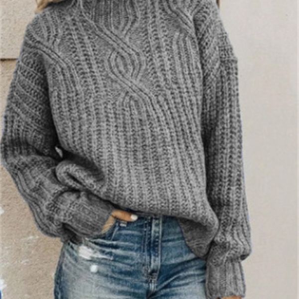 women's sweater . 2021 product high collar twist knitted pullover, White;black
women's sweater . 2021 product high collar twist knitted pullover, White;black