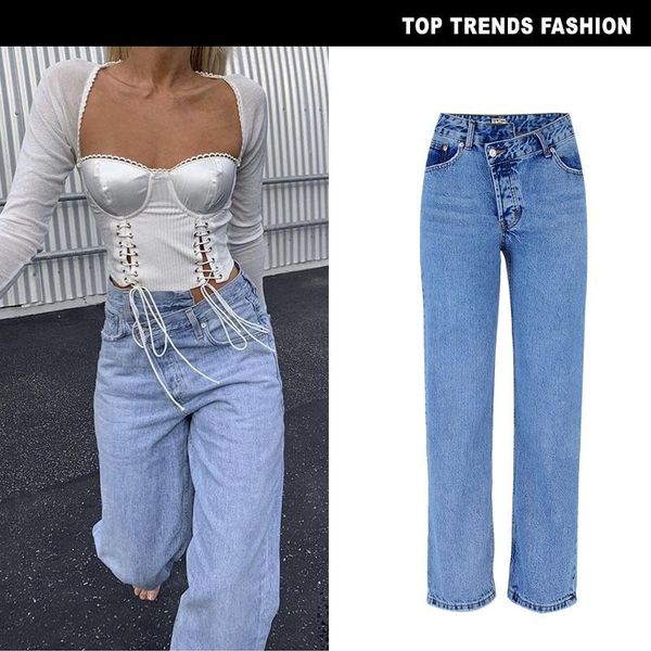 women's jeans european and american high waist loose straight small trumpet denim pants low irregular ins street red, Blue
women's jeans european and american high waist loose straight small trumpet denim pants low irregular ins street red, Blue
