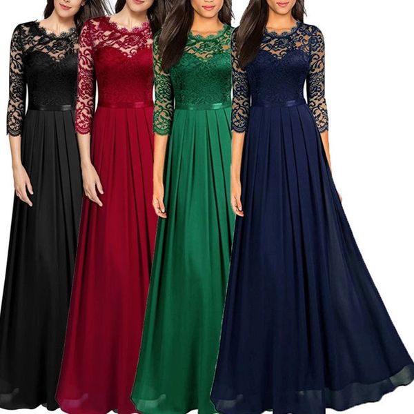 borruice summer vintage lace women party long dress elegant embroidered hollow out chiffon maxi dresses lady chic dress, Black;gray
borruice summer vintage lace women party long dress elegant embroidered hollow out chiffon maxi dresses lady chic dress, Black;gray