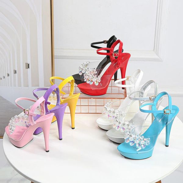 dress shoes summer fashion waterproof platform crystal beaded high heels large size sandals for women, Black
dress shoes summer fashion waterproof platform crystal beaded high heels large size sandals for women, Black