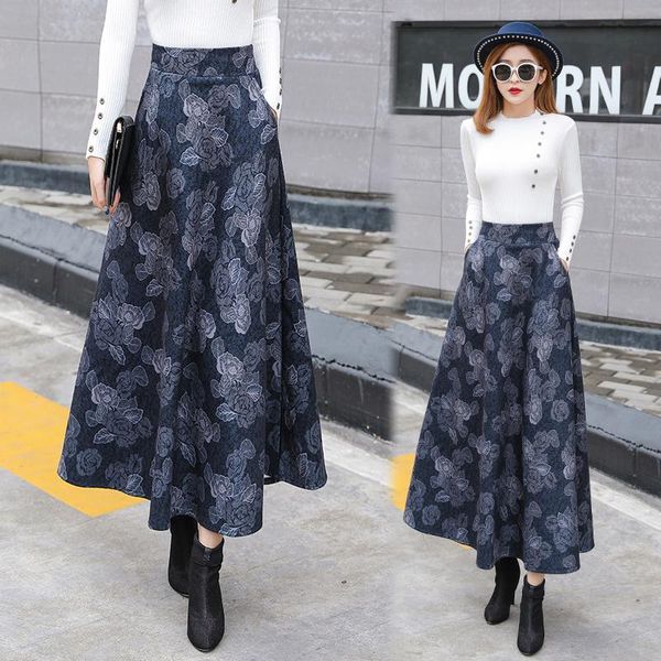 autumn winter fashion skirts womens 2021 printed high waist woolen a-line maxi skirt pocket flower plus size clothes, Black
autumn winter fashion skirts womens 2021 printed high waist woolen a-line maxi skirt pocket flower plus size clothes, Black