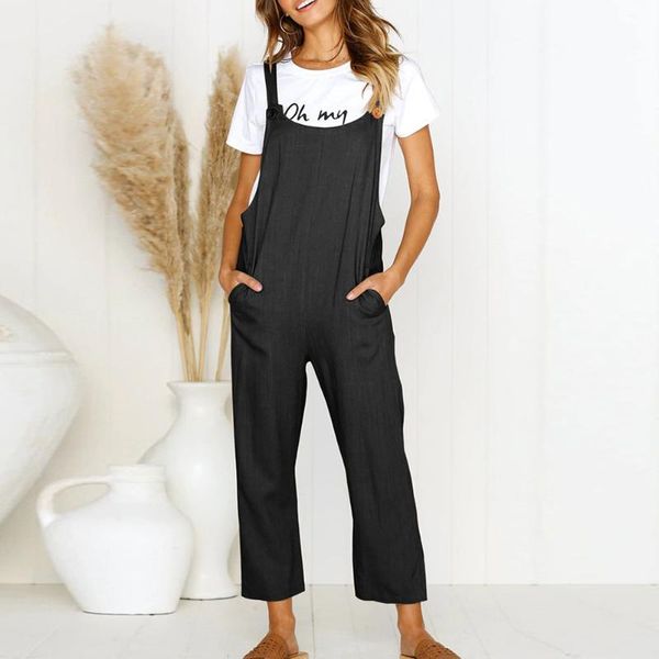 women's jumpsuits & rompers women casual loose cotton jumpsuit dungarees solid color playsuit trousers overalls aic88, Black;white
women's jumpsuits & rompers women casual loose cotton jumpsuit dungarees solid color playsuit trousers overalls aic88, Black;white