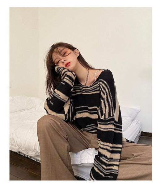 men's sweaters women punk gothic striped long sleeve loose patchwork sweater retro v-neck oversize pullover casual knitted jumpers ins, White;black
men's sweaters women punk gothic striped long sleeve loose patchwork sweater retro v-neck oversize pullover casual knitted jumpers ins, White;black