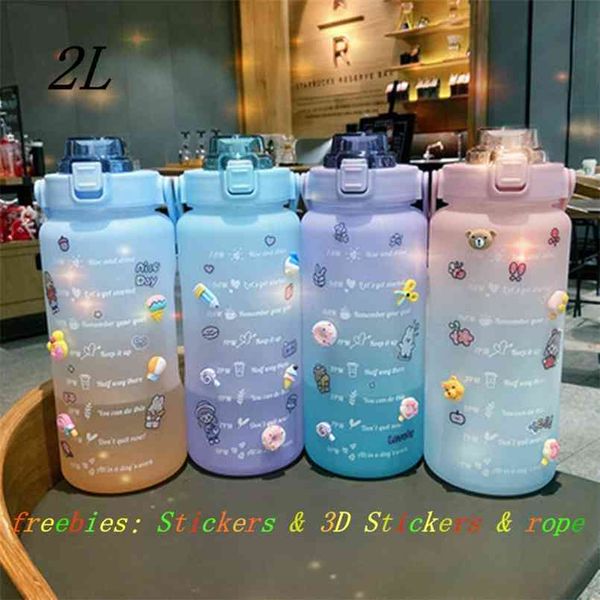 2l large capacity water bottle outdoor tour climbing hiking self-driving sport with stickerstime marker fitness jug 210908
2l large capacity water bottle outdoor tour climbing hiking self-driving sport with stickerstime marker fitness jug 210908