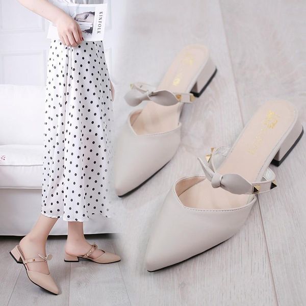 slippers cover pointed toe women shoes woman fashion slides rivet square mid heels casual plus size ladies mules, Black
slippers cover pointed toe women shoes woman fashion slides rivet square mid heels casual plus size ladies mules, Black
