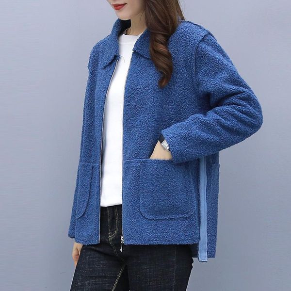 women's outerwear 2021 autumn and winter large size loose woolen coat small fragrant wind jacket women wool & blends, Black
women's outerwear 2021 autumn and winter large size loose woolen coat small fragrant wind jacket women wool & blends, Black