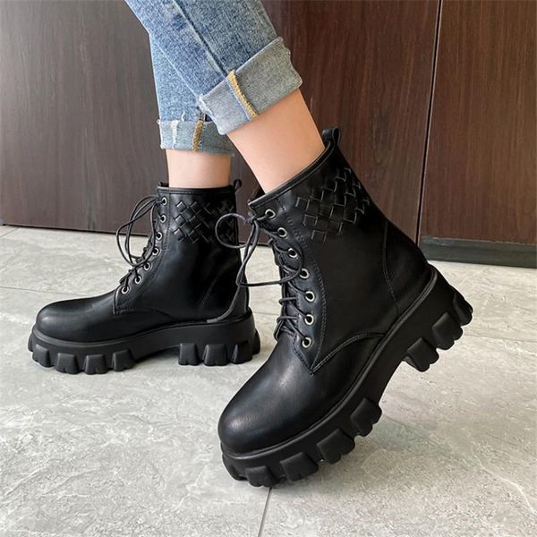boots pxelena plus size 34-45 women thick sole platform ankle chunky heels lace up punk rock gothic combat winter autumn, Black
boots pxelena plus size 34-45 women thick sole platform ankle chunky heels lace up punk rock gothic combat winter autumn, Black