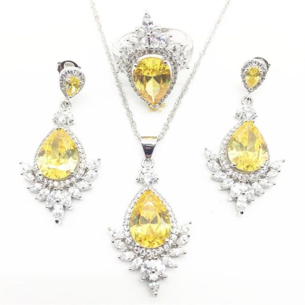 earrings & necklace zircons yellow gold color cubic zirconia jewelry big tear drop fashion cz ladies and earring sets, Silver
earrings & necklace zircons yellow gold color cubic zirconia jewelry big tear drop fashion cz ladies and earring sets, Silver