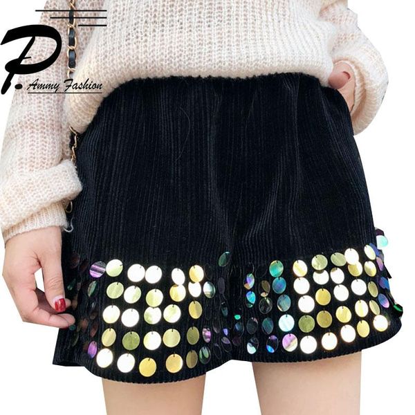 women's shorts 2021 fashion sequins corduroy short pants boots trousers autumn winter wear european elastic waist casual, White;black
women's shorts 2021 fashion sequins corduroy short pants boots trousers autumn winter wear european elastic waist casual, White;black