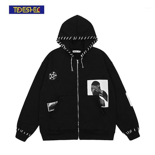 men's sweaters tideshec men hand-stitched gothic patch hoodie autumn oversized hooded sweatshirt hip hop for pullover, White;black
men's sweaters tideshec men hand-stitched gothic patch hoodie autumn oversized hooded sweatshirt hip hop for pullover, White;black