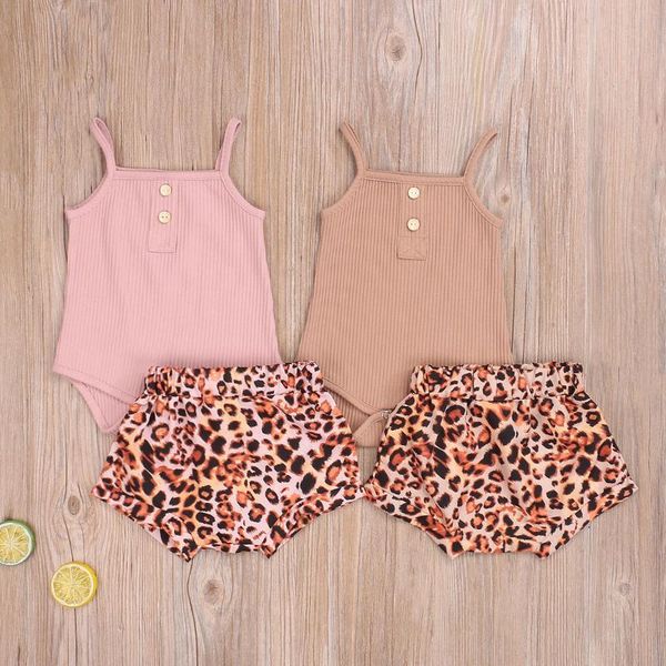 clothing sets 2pcs born infant baby girls boys clothes solid knit sleeveless romper leopard shorts, White
clothing sets 2pcs born infant baby girls boys clothes solid knit sleeveless romper leopard shorts, White