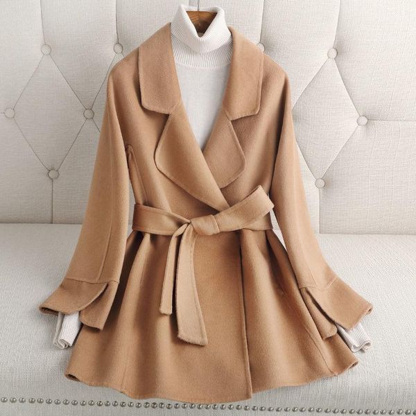 women's wool & blends woman elegant solid winter outerwear female fashion long sleeve overcoat autumn ladies turn-down collar pockets j, Black
women's wool & blends woman elegant solid winter outerwear female fashion long sleeve overcoat autumn ladies turn-down collar pockets j, Black