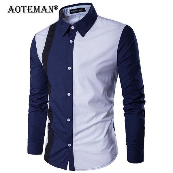 men's dress shirts spring casual long sleeve fashion business shirt patchwork social male slim fit for men clothing lm409 210809, White;black
men's dress shirts spring casual long sleeve fashion business shirt patchwork social male slim fit for men clothing lm409 210809, White;black