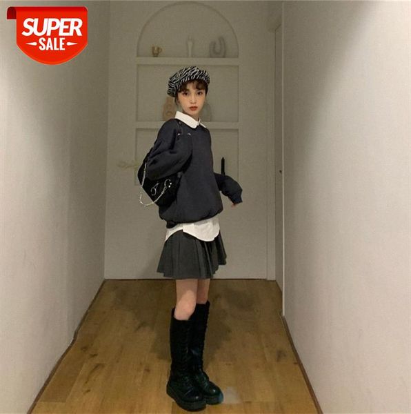 fashion casual korean version of wild plus velvet sweater peter pan collar shirt pleated skirt three-piece suit #uy2z, Black
fashion casual korean version of wild plus velvet sweater peter pan collar shirt pleated skirt three-piece suit #uy2z, Black