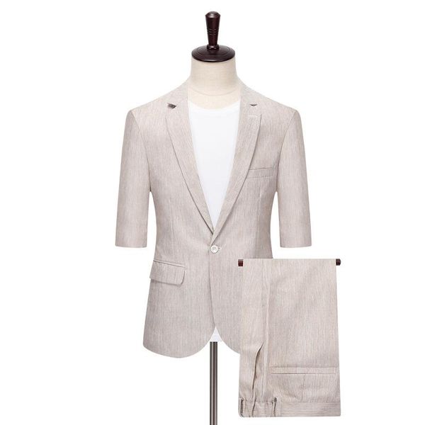 men's suits & blazers summer thin middle sleeve suit breathable solid 7 / 4 9 pants slim fit for men 2 pieces, White;black
men's suits & blazers summer thin middle sleeve suit breathable solid 7 / 4 9 pants slim fit for men 2 pieces, White;black