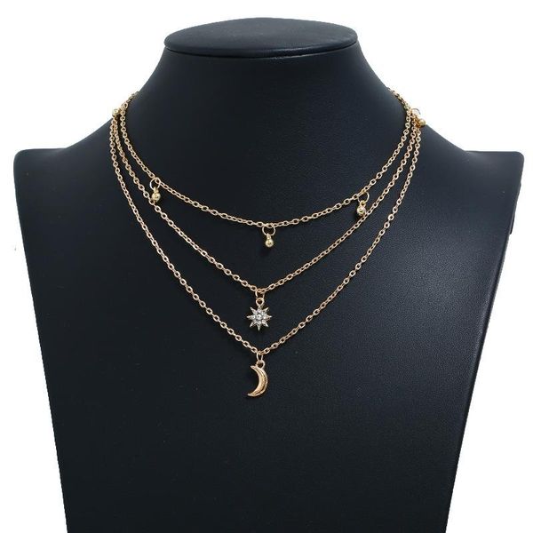 pendant necklaces rhinestone stars layered necklace gold color temperament fashion simple moon all-match 2021, Silver
pendant necklaces rhinestone stars layered necklace gold color temperament fashion simple moon all-match 2021, Silver