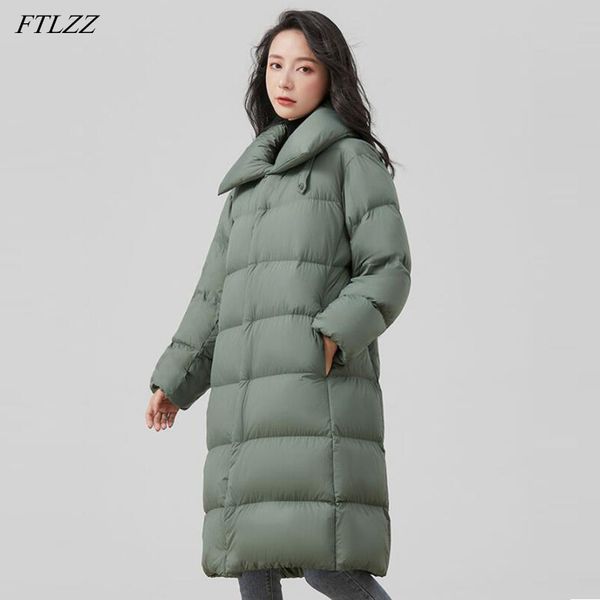 winter 90% white duck down jacket elegant women stand collar long bread coat casual loose thick warm snow outwear 210423, Black
winter 90% white duck down jacket elegant women stand collar long bread coat casual loose thick warm snow outwear 210423, Black