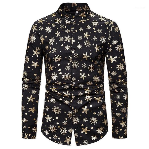 luxury gold snow bronzing print henley shirt men 2021 brand long sleeve button up mens disco party wedding dress shirts, White;black
luxury gold snow bronzing print henley shirt men 2021 brand long sleeve button up mens disco party wedding dress shirts, White;black